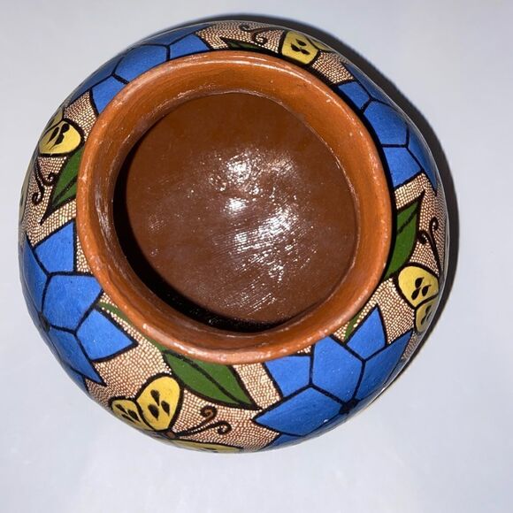 Beautiful Folk Art Fish Family Talavera Pot 5.5”X6 made in Mexico‎ - Picture 5 of 6